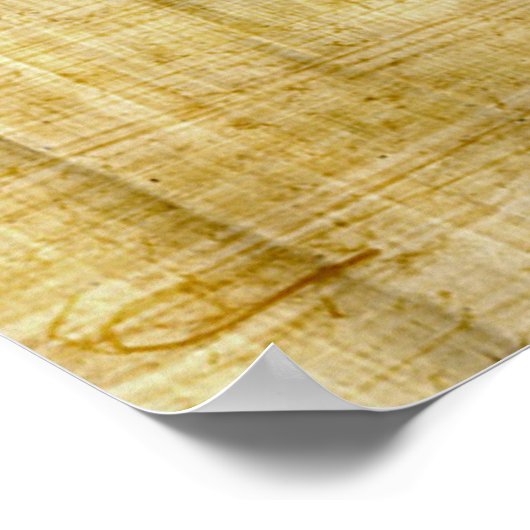 WADJET EYE Papyrus-effect Egyptische Art Print (Hoek)