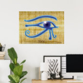 WADJET EYE Papyrus-effect Egyptische Art Print (Thuiskantoor)