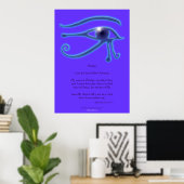 WADJET EYE & Poem Egyptische Art Print (Thuiskantoor)