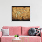 WADJET OOG VAN HORUS op Papyrus Print (Insitu (Woonkamer))