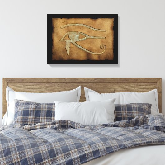 WADJET OOG VAN HORUS op Papyrus Print (Insitu (Slaapkamer))