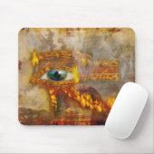 Wadjet, Oog van Horus Sacred Egyptian Art Mousepad Muismat (Met muis)