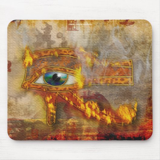Wadjet, Oog van Horus Sacred Egyptian Art Mousepad Muismat (Voorkant)