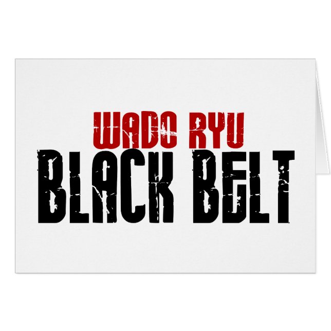 Wado Ryu Black Belt Karate (Voorkant Horizontaal)