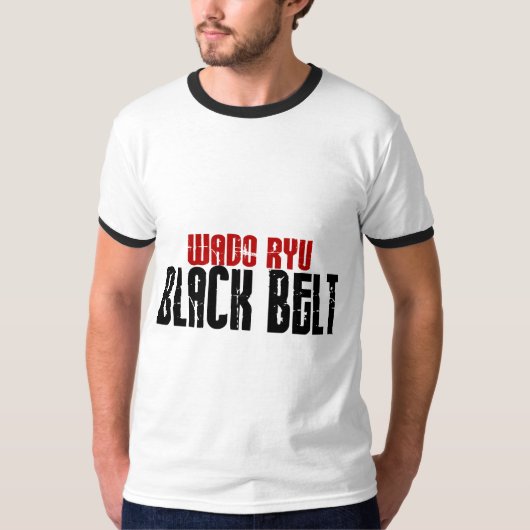 Wado Ryu Black Belt Karate T-shirt (Voorkant)