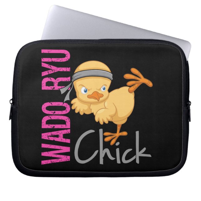 Wado Ryu Chick Laptop Sleeve (Voorkant)