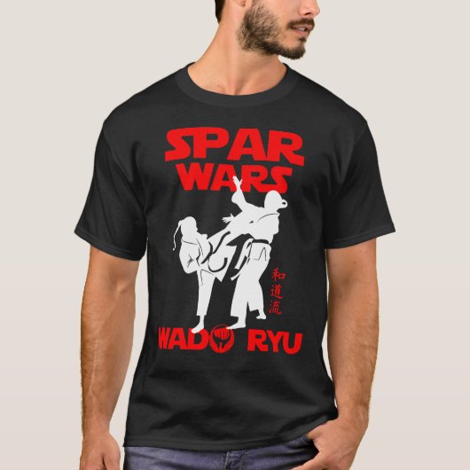 Wado Ryu Karate Kumite Spar Wars - Budo T-Shirt (Voorkant)