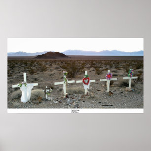 Wadside Crosses, Highway 95 Poster