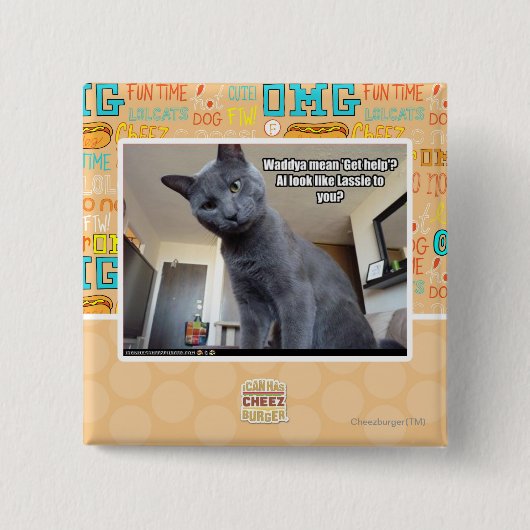 Wadya betekent 'hulp krijgen'? vierkante button 5,1 cm (Voorkant)