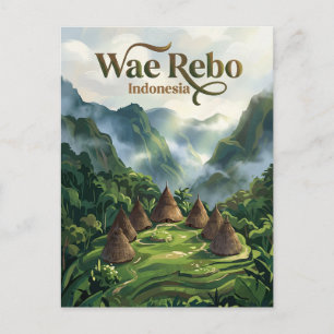Wae Rebo-dorp Indonesië Briefkaart