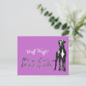 Waf Waf Briefkaart (Staand voorkant)