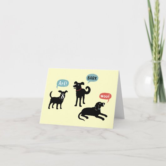 Waf Woef Hond Kaart (Voorkant)