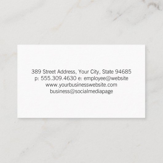 Wafel en Chocoladesiroop | Deegroller Visitekaartje (Achterkant)