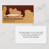 Wafel en Chocoladesiroop | Deegroller Visitekaartje (Voorkant / Achterkant)