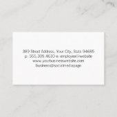 Wafel en chocoladesiroop | rolpen visitekaartje (Achterkant)