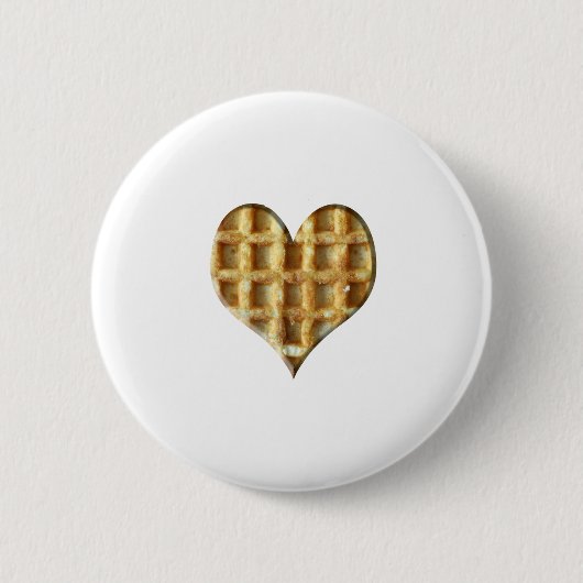 Wafel hart ronde button 5,7 cm (Voorkant)