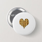 Wafel hart ronde button 5,7 cm (Voorkant /achterkant)