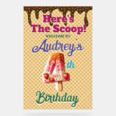 Wafel Ice Cone 4e verjaardag Acryl Bord (Voorkant)