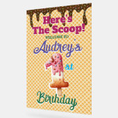 Wafel Ice Cream Cone 1e Verjaardag Acryl Bord (Hoek)