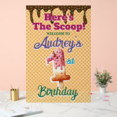 Wafel Ice Cream Cone 1e Verjaardag Acryl Bord (Huwelijk)