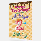 Wafel Ice Cream Cone 2e Verjaardag Acryl Bord (Hoek)