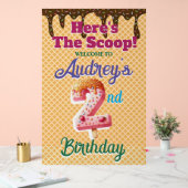 Wafel Ice Cream Cone 2e Verjaardag Acryl Bord (Huwelijk)