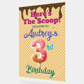 Wafel Ice Cream Cone 3e Verjaardag Acryl Bord (Hoek)