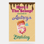 Wafel Ice Cream Cone 5e verjaardag Acryl Bord (Voorkant)