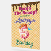 Wafel Ice Cream Cone 5e verjaardag Acryl Bord (Hoek)