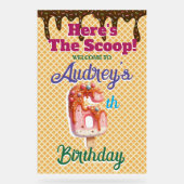 Wafel Ice Cream Cone 6e verjaardag Acryl Bord (Voorkant)