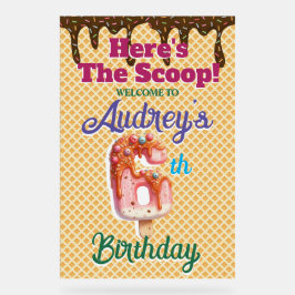 Wafel Ice Cream Cone 6e verjaardag Acryl Bord