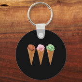 Wafel ijskegels en chocolade ijs sleutelhanger (Voorkant)