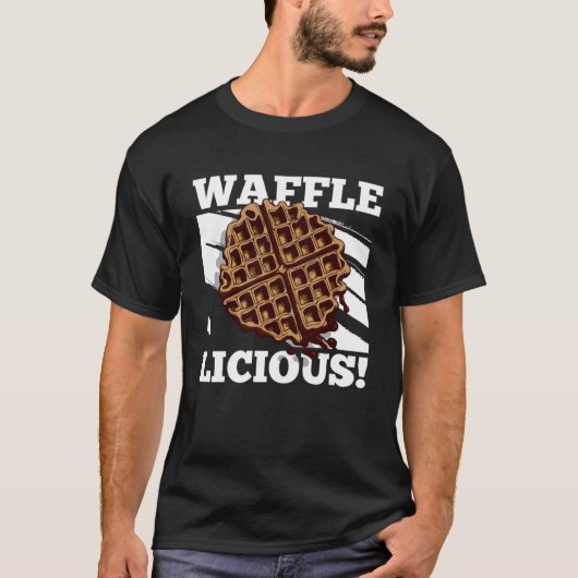 Wafel Licious Ironische Wafel Food Gourmet T-shirt (Voorkant)