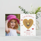 Wafel Liefde Foto Klaslokaal Valentijn Kaart (Staand voorkant)