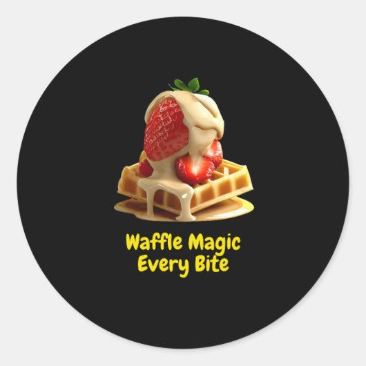 Wafel Magic Ronde Sticker (Voorkant)