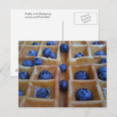 Wafel met blauwe bessen briefkaart (Voorkant / Achterkant)
