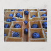 Wafel met blauwe bessen briefkaart (Voorkant)
