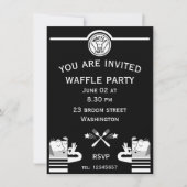 Wafel Party Invite Kaart (Voorkant)
