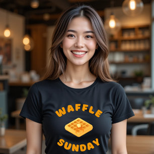 Wafel zondag Grappig eten T-shirt