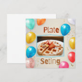 Wafelbord Instelling Ontbijt Kaart (Voorkant / Achterkant)