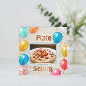 Wafelbord Instelling Ontbijt Kaart (Staand voorkant)