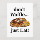 Wafeldessert eten grappig briefkaart (Voorkant)
