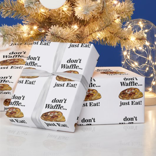 Wafeldessert Eten Grappig Feestje Cadeaupapier (Feestdagen)