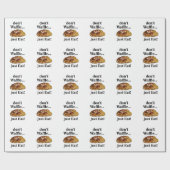 Wafeldessert Eten Grappig Feestje Cadeaupapier (Vlak)