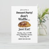 Wafeldessert Eten Grappig Kaart (Staand voorkant)