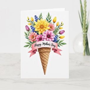 Wafelhoorn Moederdag Kunstkaart Kaart
