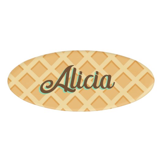 Wafelhoorn Naambadge (Voorkant)
