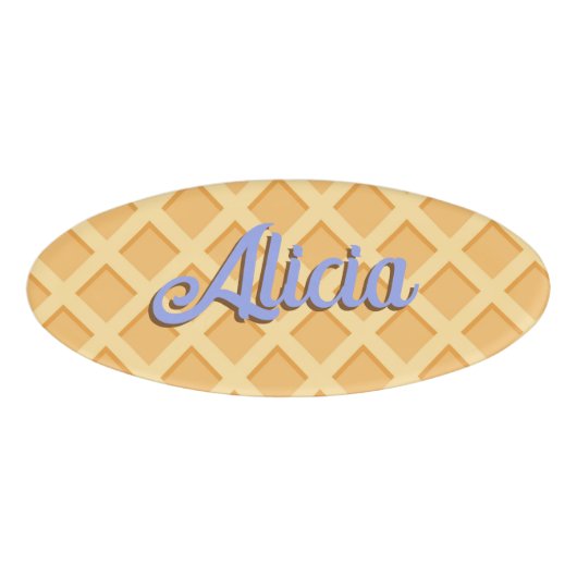 Wafelhoorn Naambadge (Voorkant)
