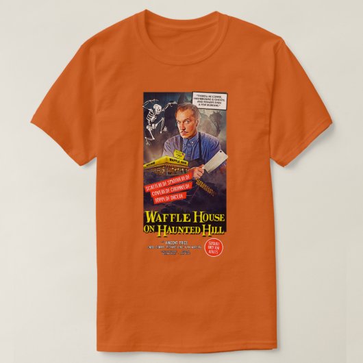 Wafelhuis op Haunted Hill T-shirt (Design voorkant)