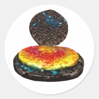Wafelijzer Ronde Sticker